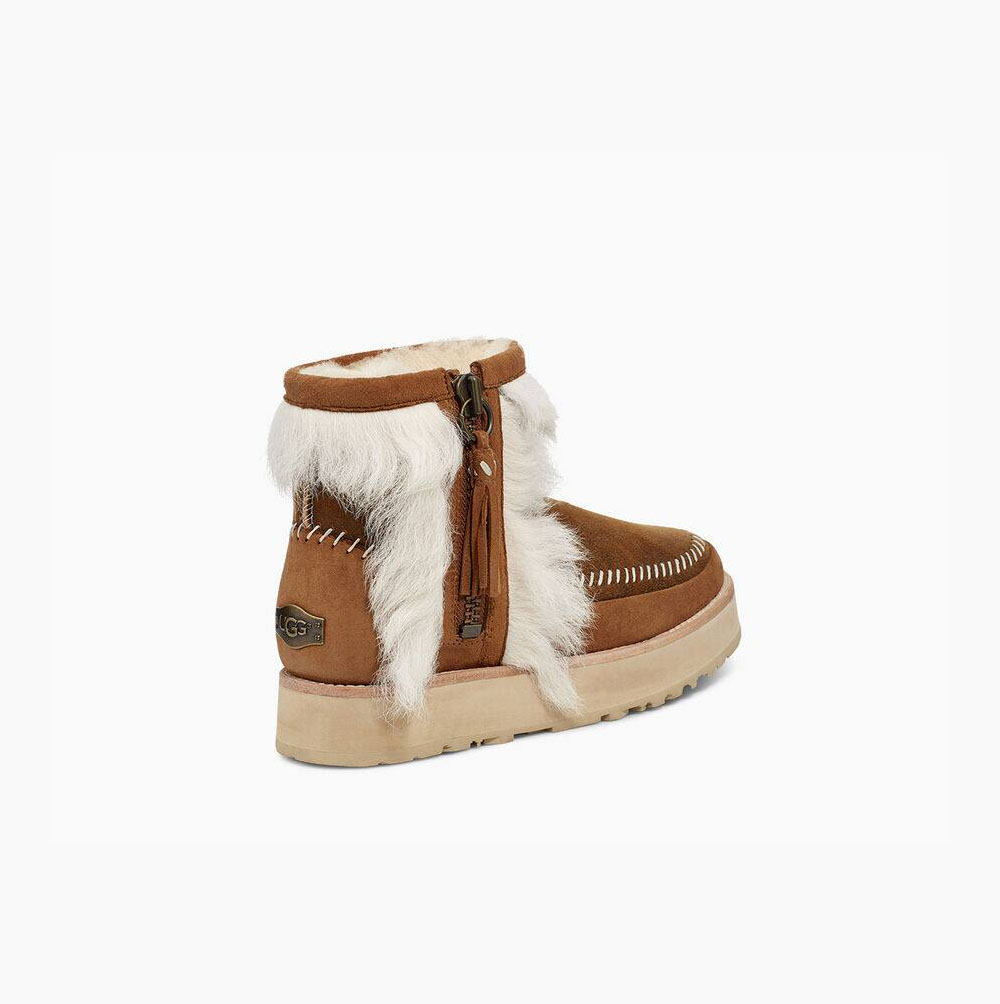 UGG Fluff Punkt Winterstiefel Damen Braun Schweiz | NHNZPV7G