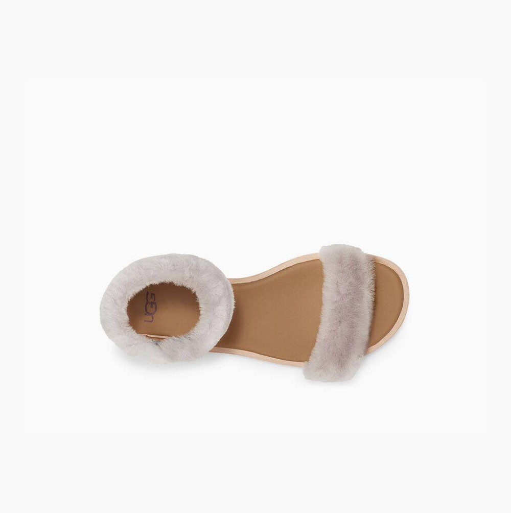 UGG Fluff Springs Lack Sandalen Damen Weiß Schweiz | ZEHLHSKK