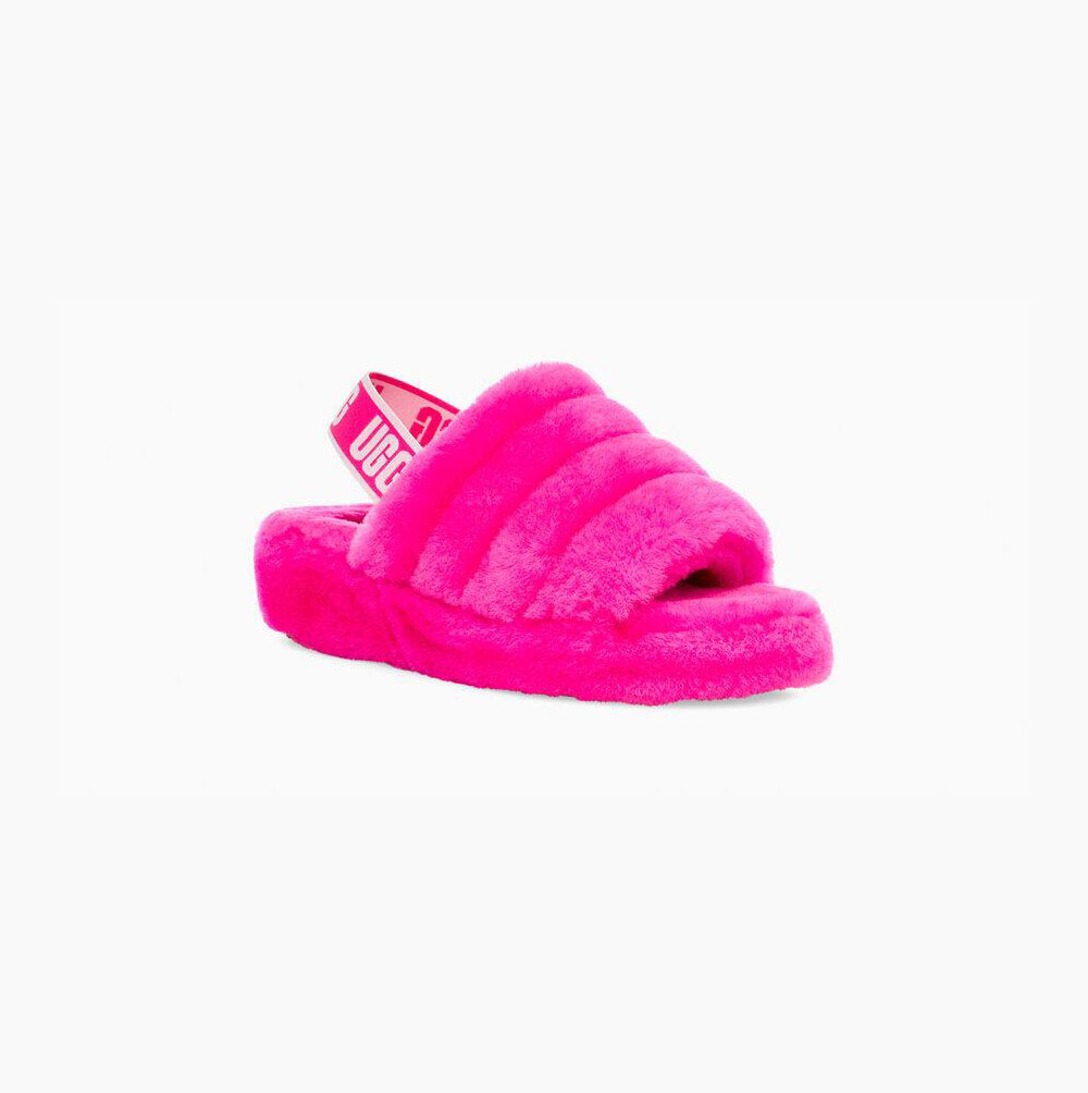 UGG Fluff Yeah Badelatschen Sandalen Damen Rosa Schweiz | I51HEHIP