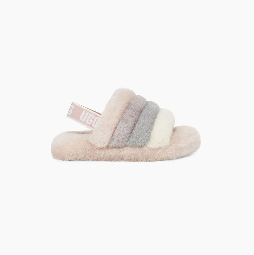 UGG Fluff Yeah Badelatschen Sandalen Kinder Mehrfarbig Schweiz | CKO0BV8K