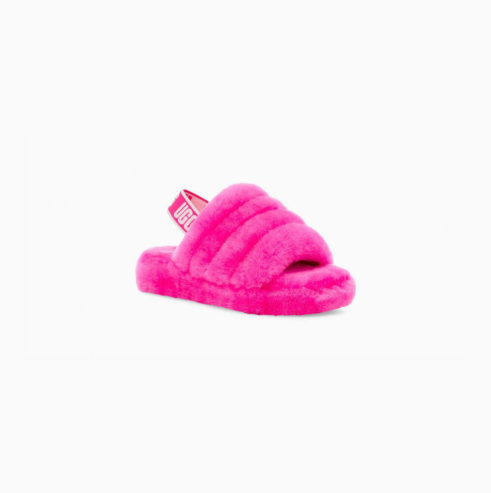 UGG Fluff Yeah Badelatschen Sandalen Kinder Rosa Schweiz | EVXRONZO