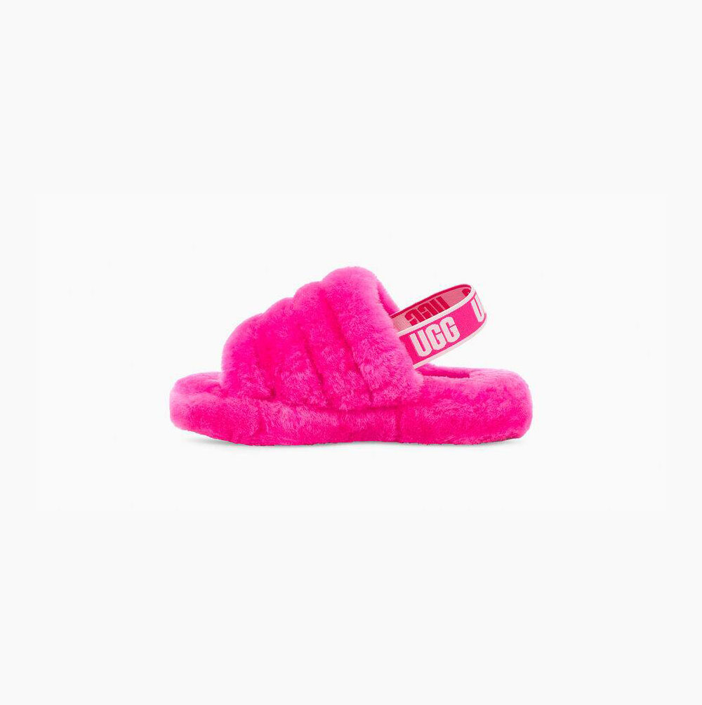 UGG Fluff Yeah Badelatschen Sandalen Kinder Rosa Schweiz | EVXRONZO