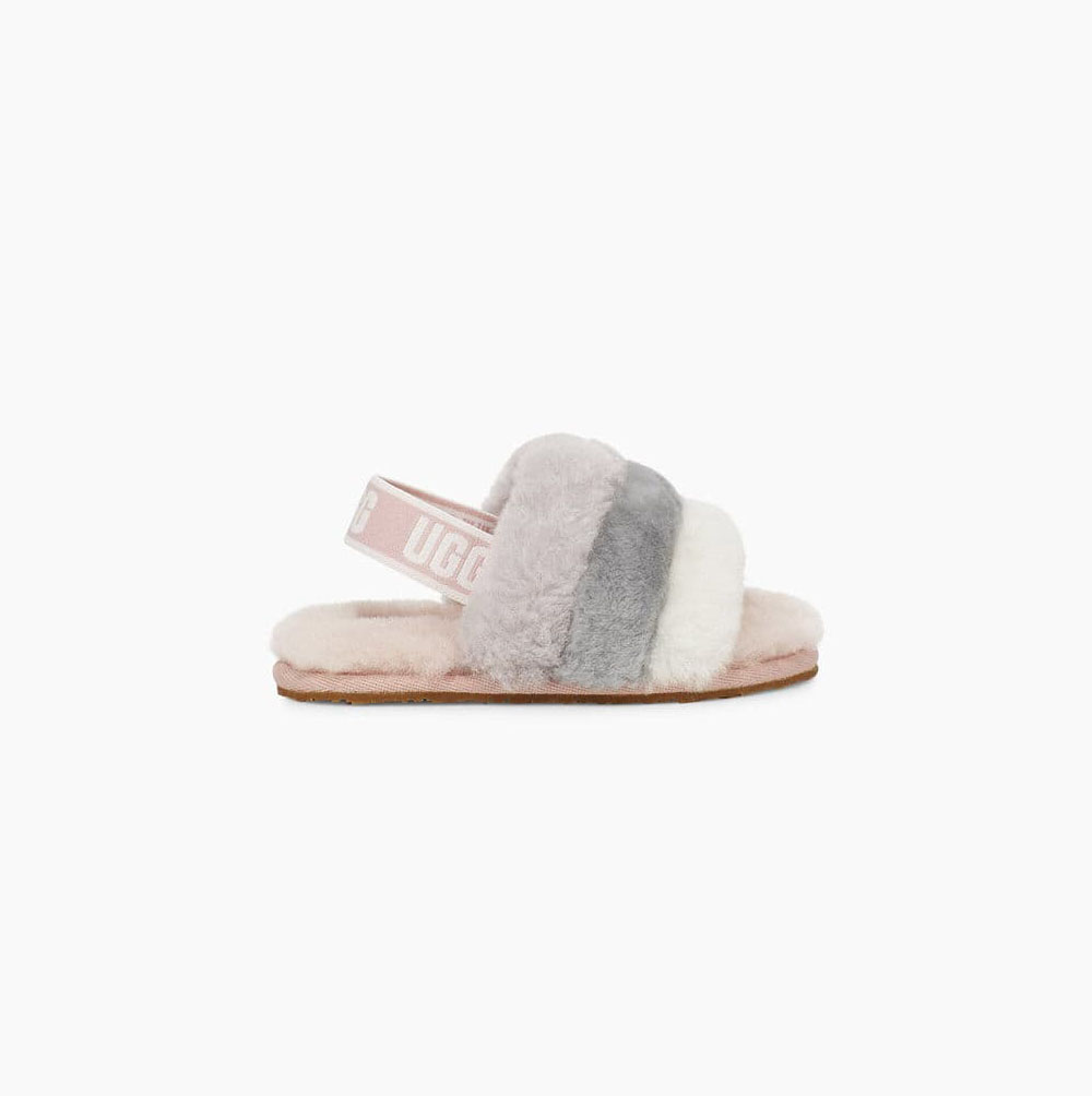 UGG Fluff Yeah Badelatschen Sandalen Kinder Mehrfarbig Schweiz | GV53KBQO