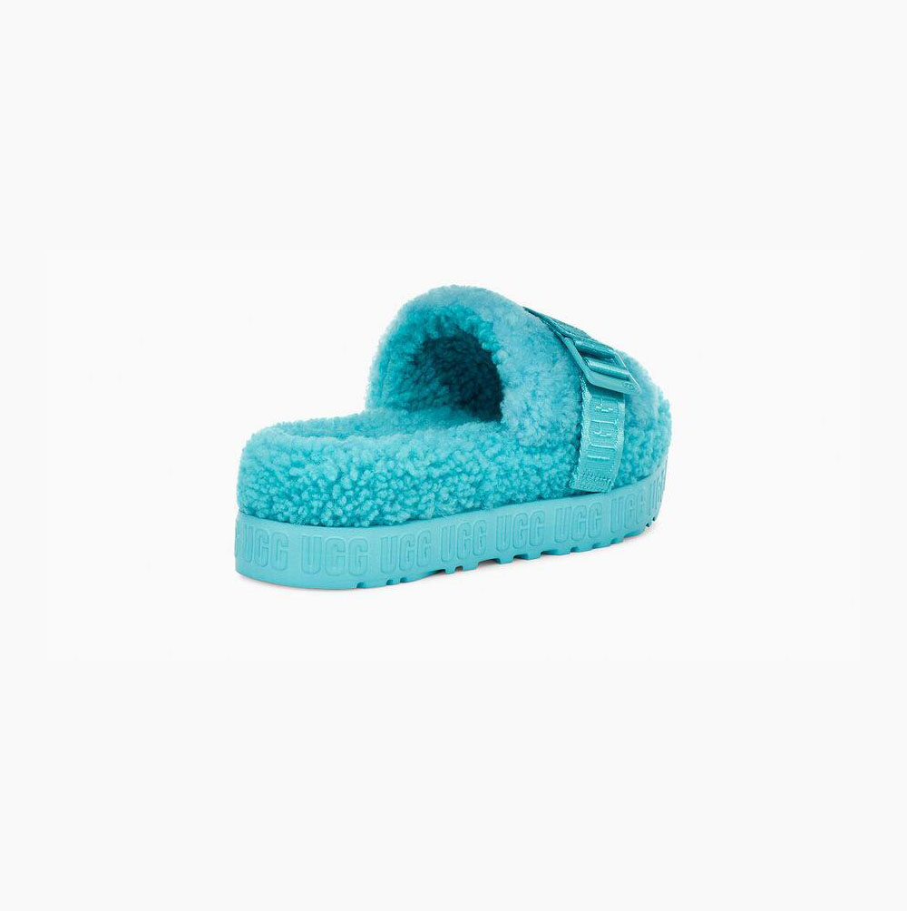 UGG Fluffita Hausschuhe Plateau Damen Hellblau Schweiz | 5T5R773A