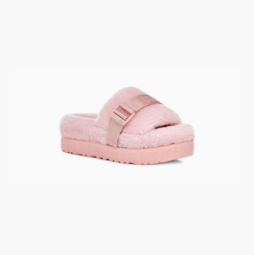 UGG Fluffita Hausschuhe Plateau Damen Rosa Schweiz | 67V02EE7