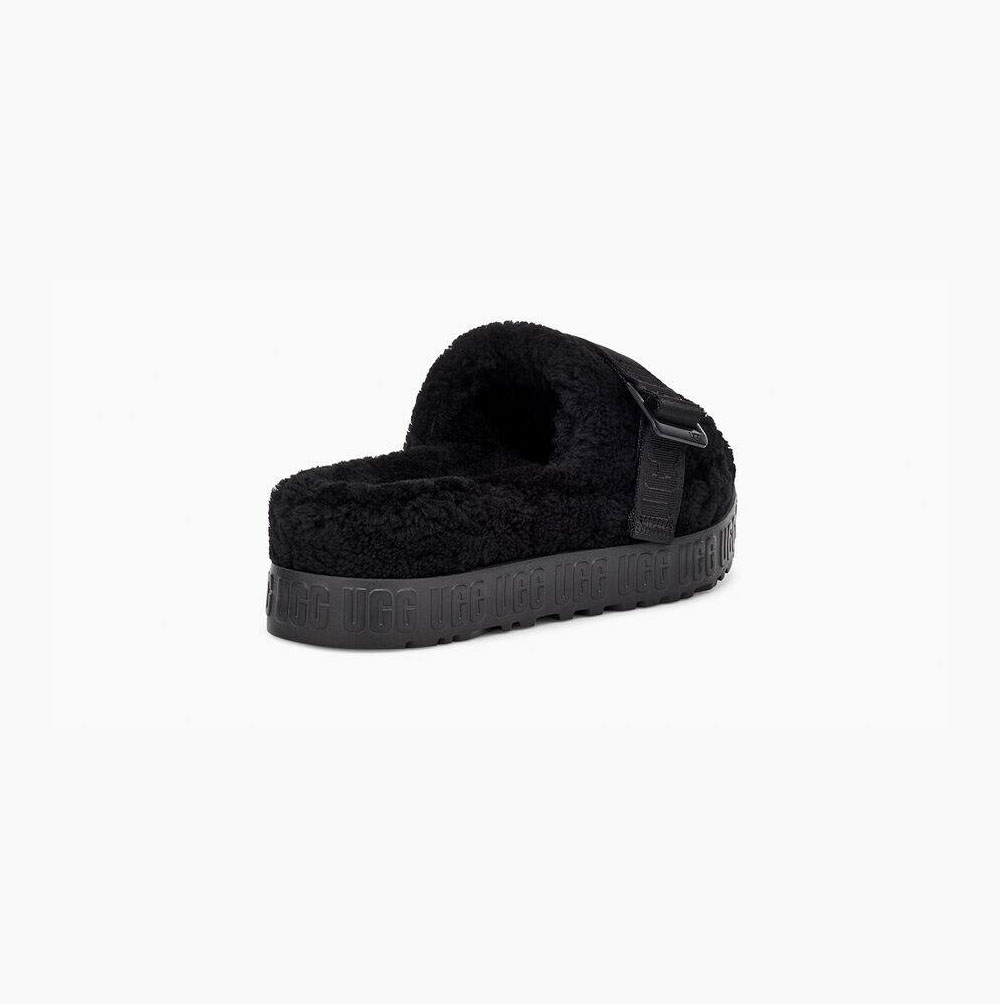 UGG Fluffita Hausschuhe Plateau Damen Schwarz Schweiz | 958K9VSG