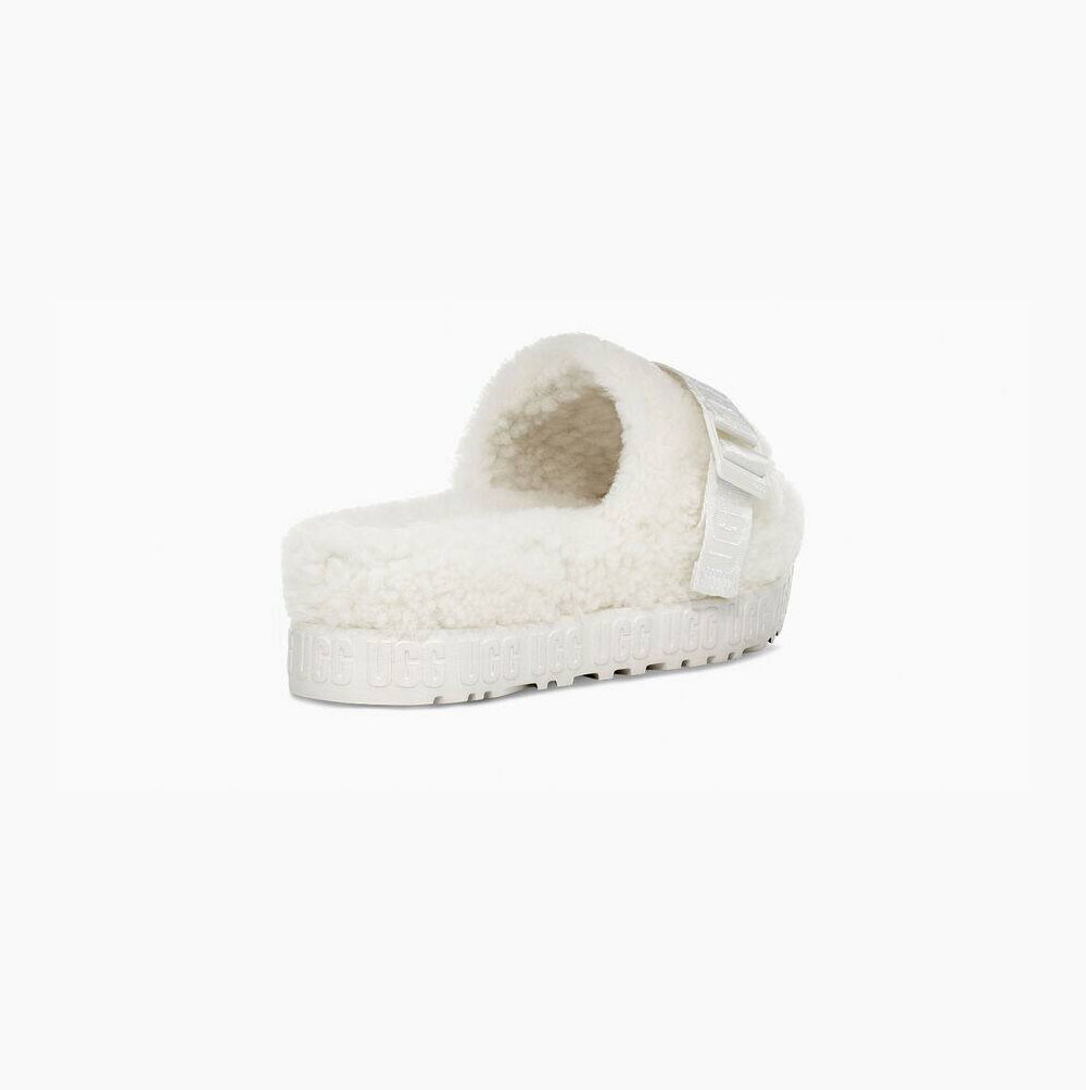 UGG Fluffita Hausschuhe Plateau Damen Weiß Schweiz | EWIKB0JQ