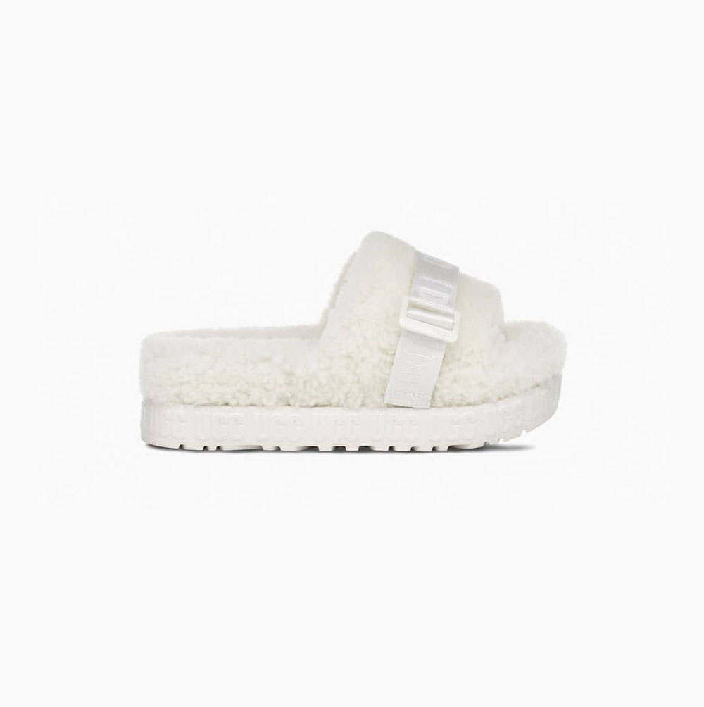 UGG Fluffita Hausschuhe Plateau Damen Weiß Schweiz | EWIKB0JQ