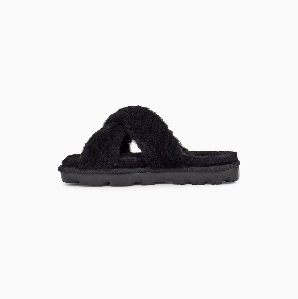 UGG Fuzzette Hausschuhe Plateau Damen Schwarz Schweiz | WRCYBD0C