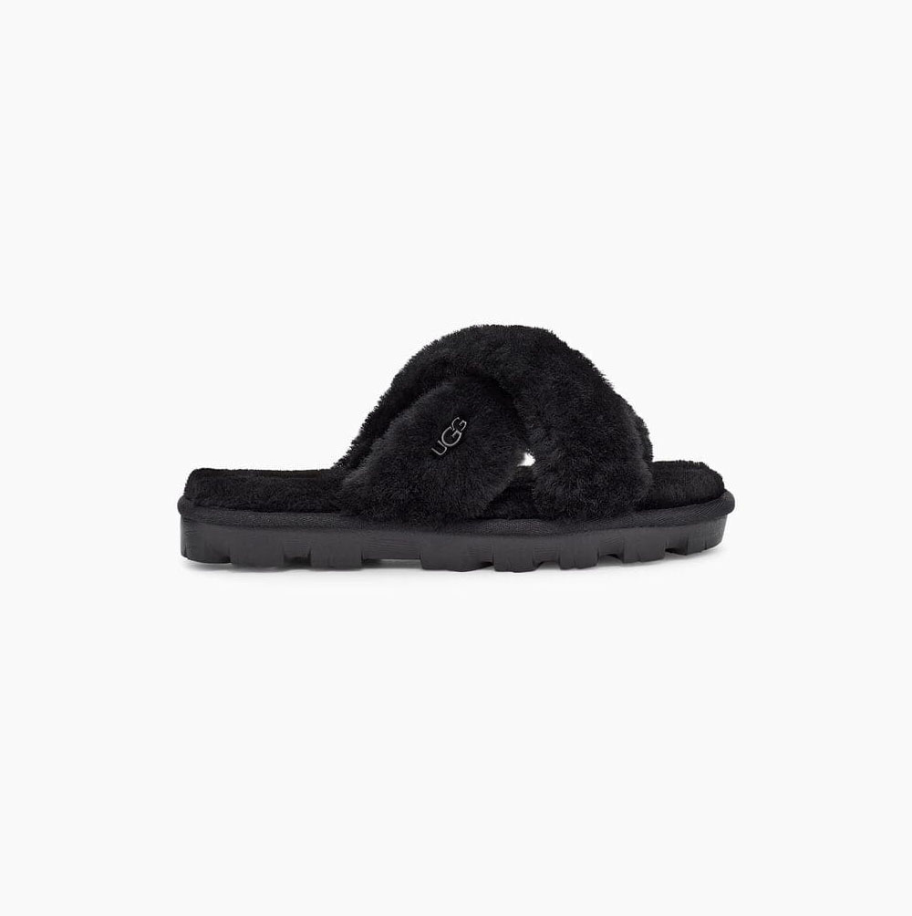 UGG Fuzzette Hausschuhe Plateau Damen Schwarz Schweiz | WRCYBD0C