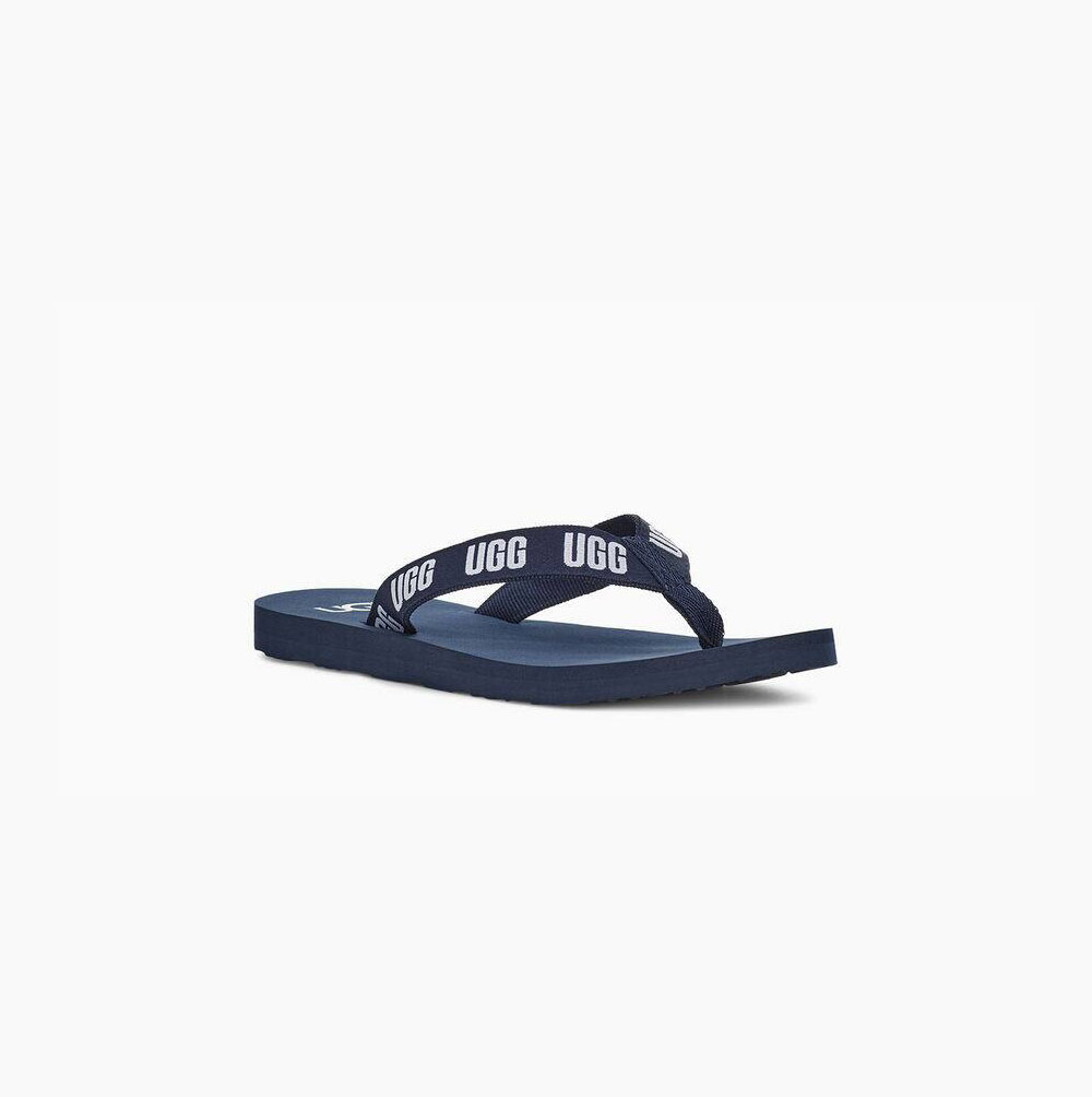 UGG Graphic Flip Flops Damen Navy Schweiz | 3YCRDFFB