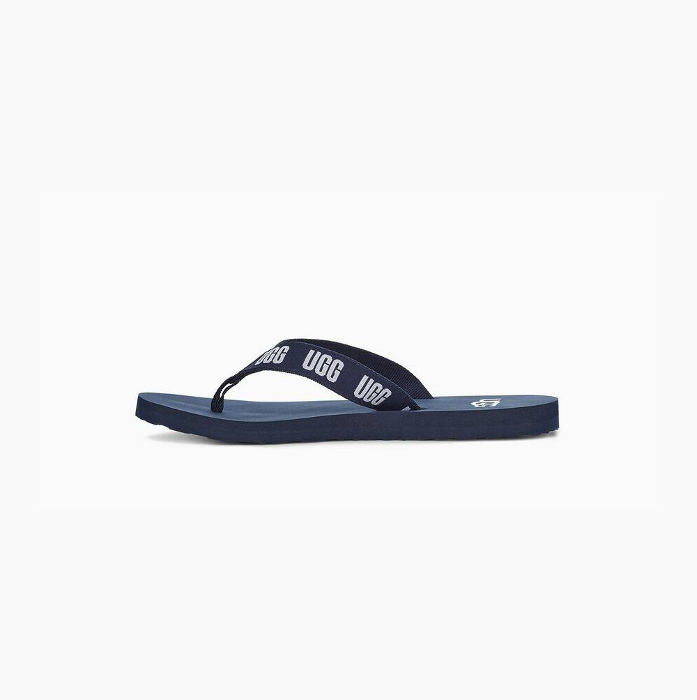 UGG Graphic Flip Flops Damen Navy Schweiz | 3YCRDFFB