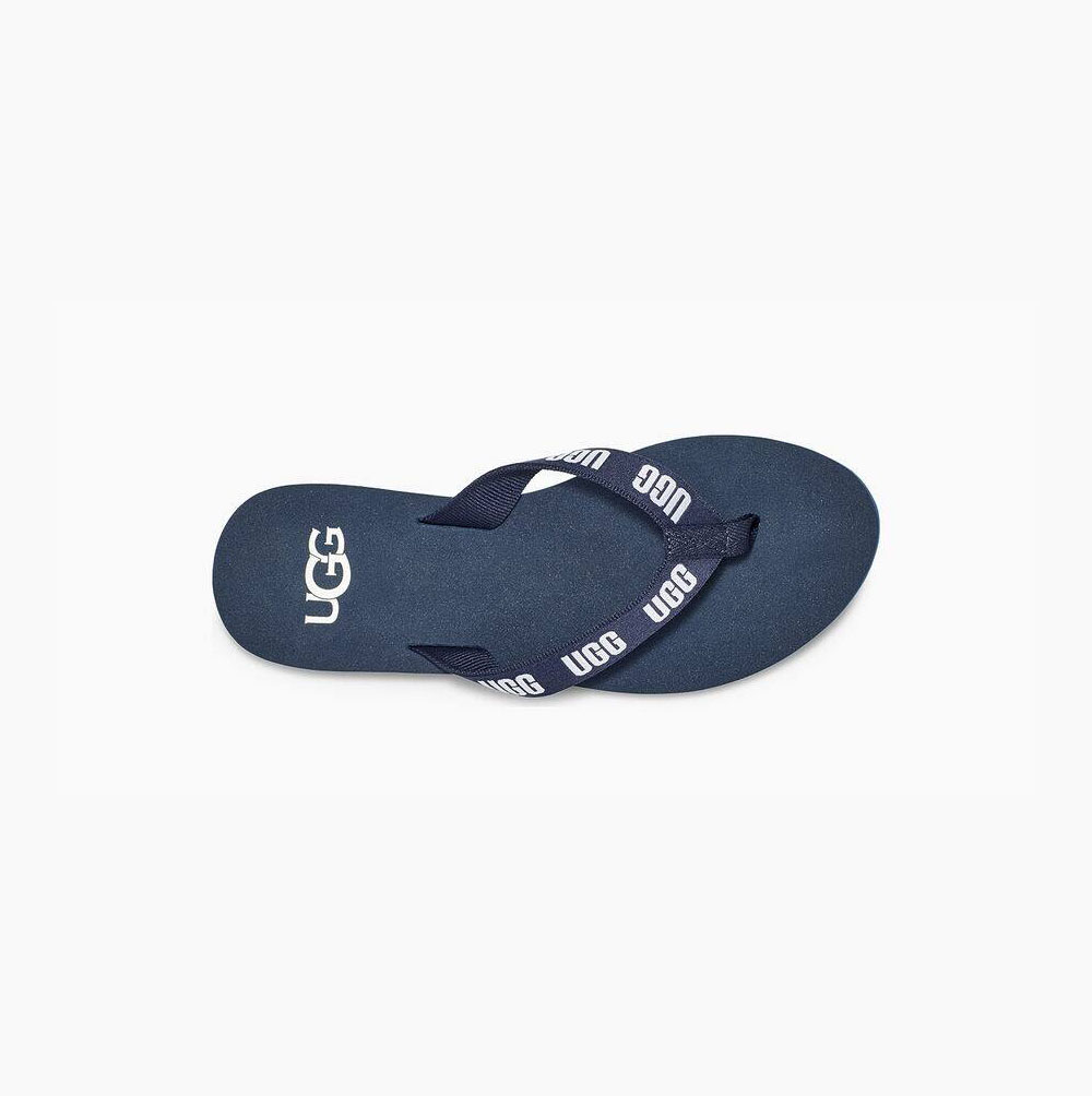 UGG Graphic Flip Flops Damen Navy Schweiz | 3YCRDFFB