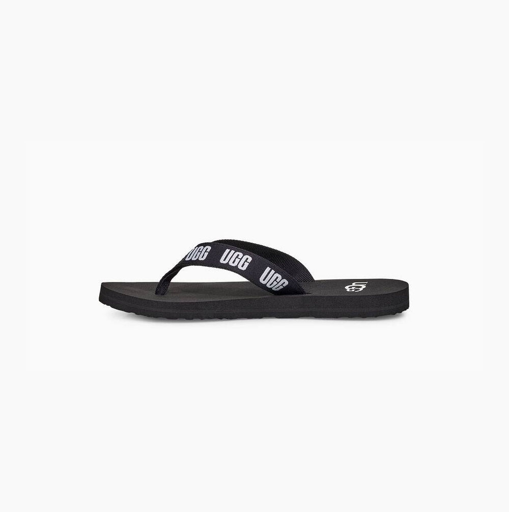 UGG Graphic Flip Flops Damen Schwarz Schweiz | 5WU2JLEG