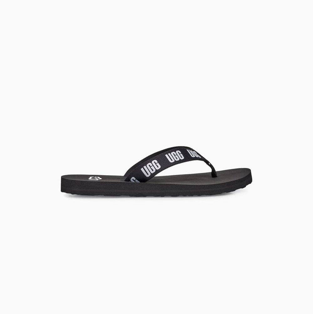 UGG Graphic Flip Flops Damen Schwarz Schweiz | 5WU2JLEG