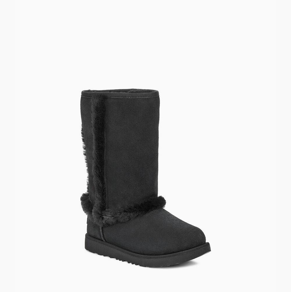 UGG Hadley II Hohe Hohe Stiefel Kinder Schwarz Schweiz | S2VF6LZH