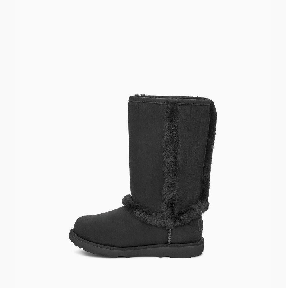 UGG Hadley II Hohe Hohe Stiefel Kinder Schwarz Schweiz | S2VF6LZH