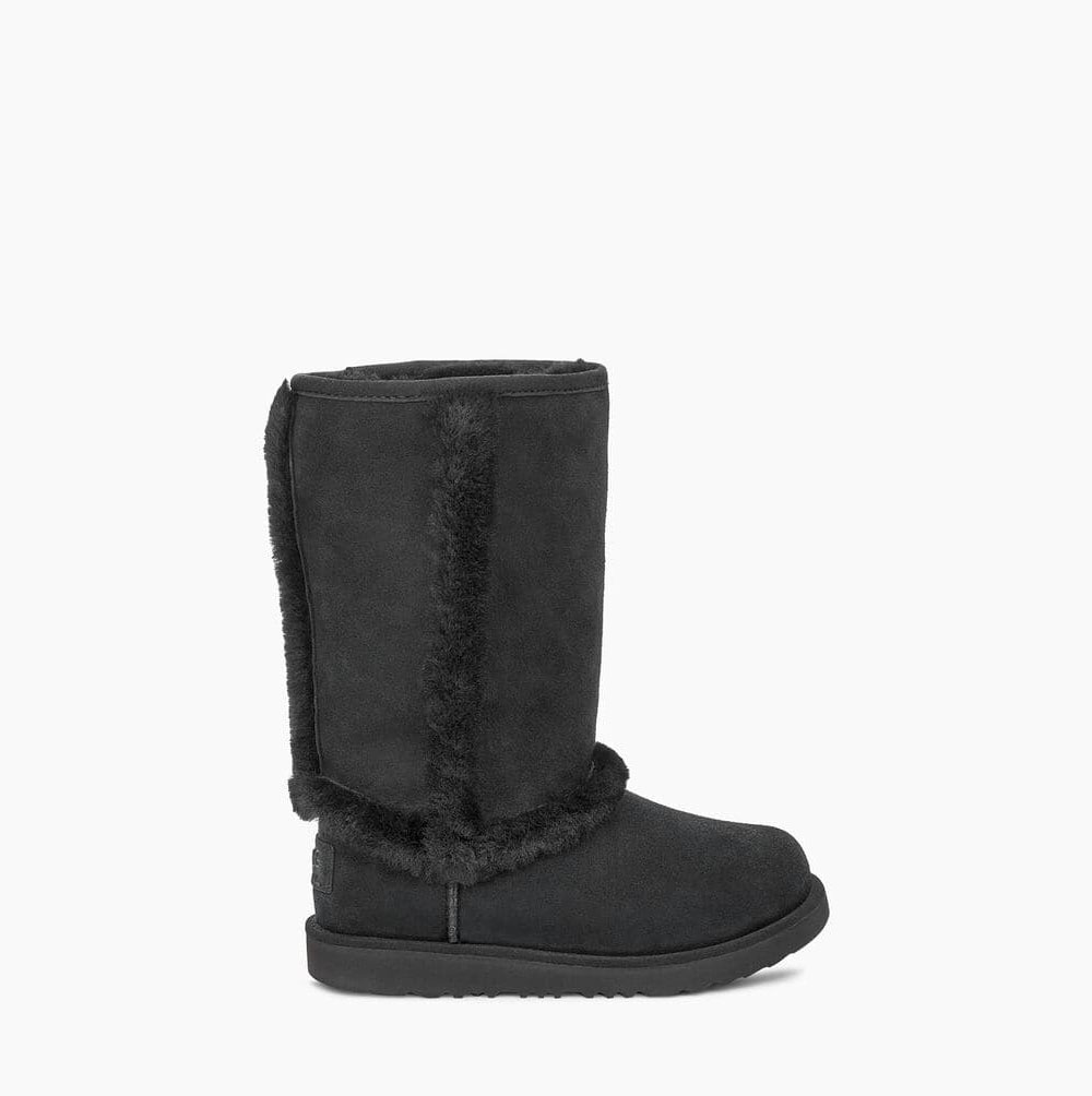 UGG Hadley II Hohe Hohe Stiefel Kinder Schwarz Schweiz | S2VF6LZH