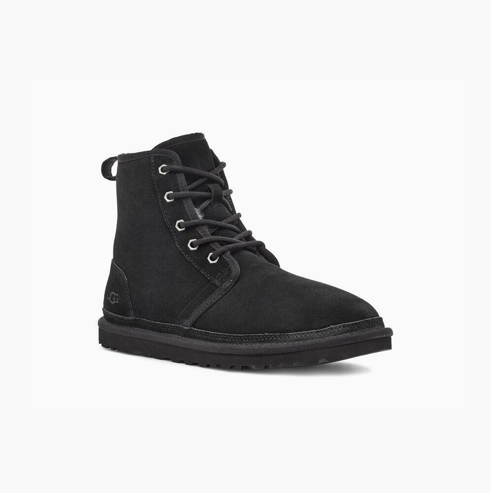 UGG Harkley Schnürstiefel Herren Schwarz Schweiz | 0LEJIGF4