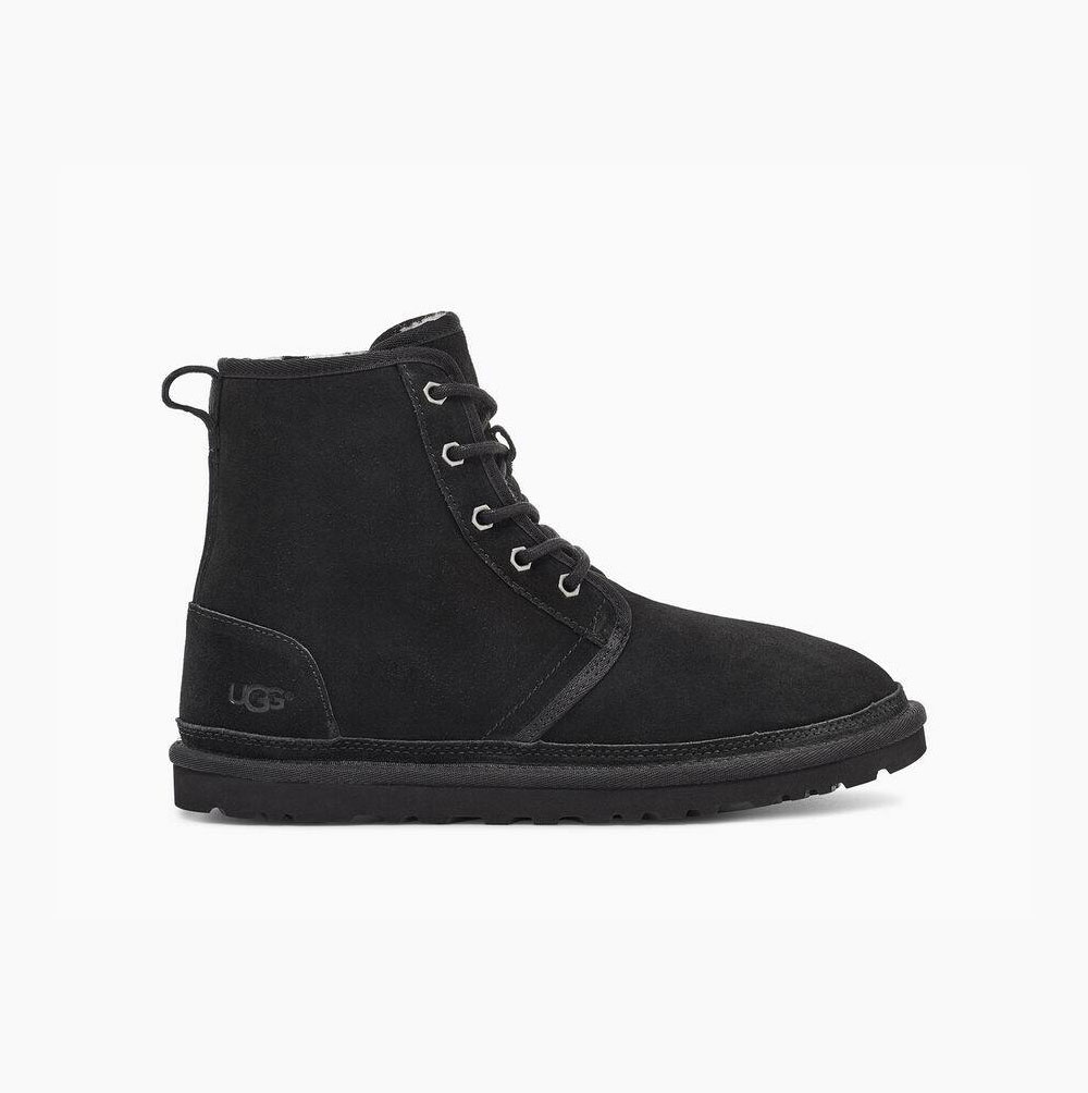 UGG Harkley Schnürstiefel Herren Schwarz Schweiz | 0LEJIGF4