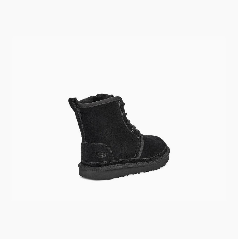 UGG Harkley Schnürstiefel Kinder Schwarz Schweiz | 4MZ5UHNC