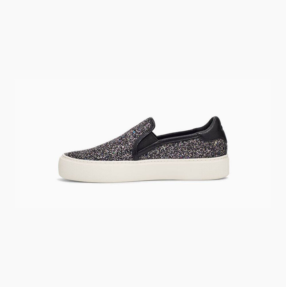 UGG Jass Chunky Glitter Slip-on-sneakers Damen Schwarz Schweiz | UJFJIH69