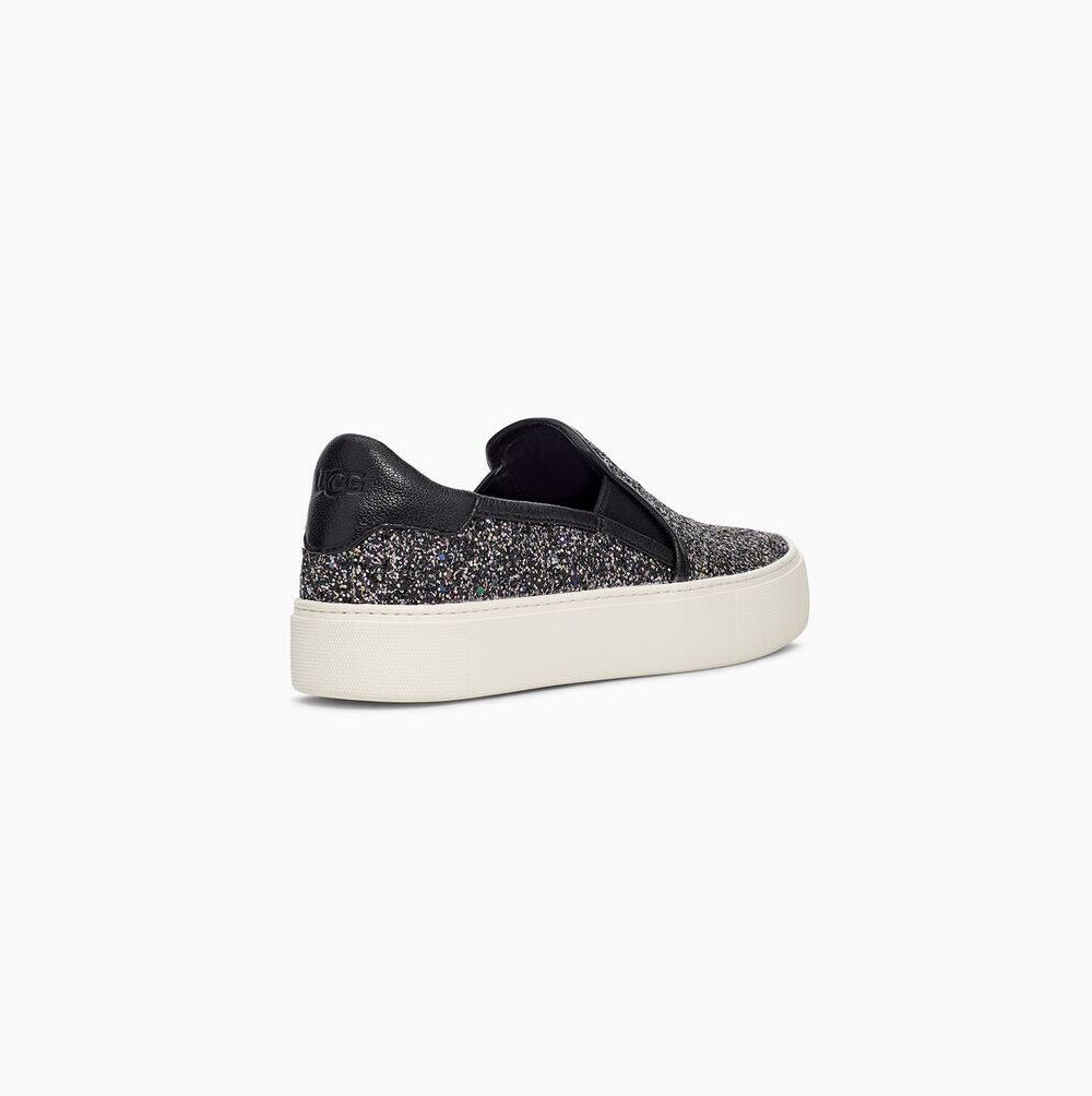 UGG Jass Chunky Glitter Slip-on-sneakers Damen Schwarz Schweiz | UJFJIH69