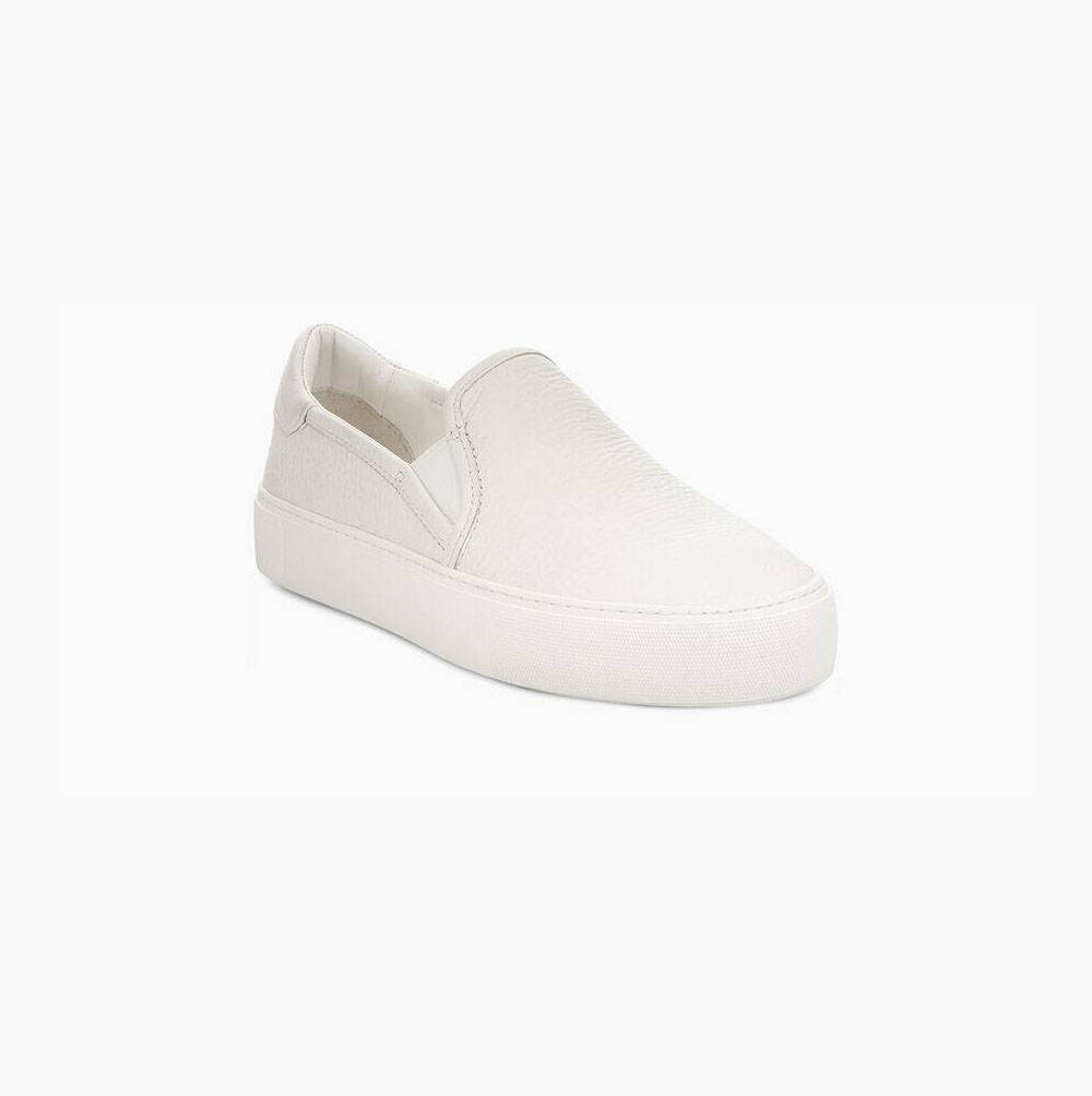 UGG Jass Leder Slip-on-sneakers Damen Weiß Schweiz | TKDBJCC0