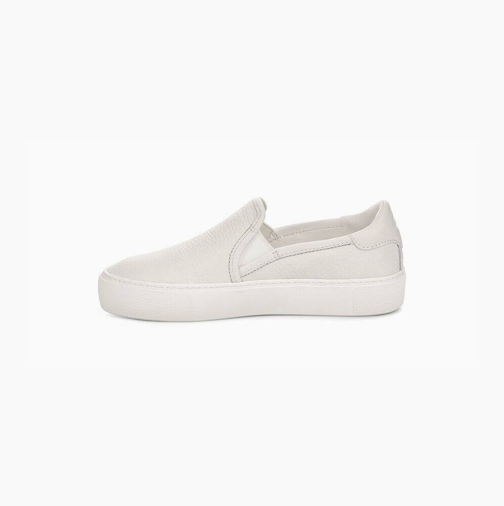 UGG Jass Leder Slip-on-sneakers Damen Weiß Schweiz | TKDBJCC0