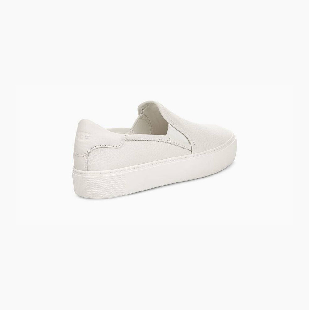 UGG Jass Leder Slip-on-sneakers Damen Weiß Schweiz | TKDBJCC0