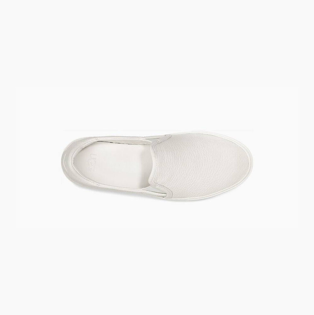 UGG Jass Leder Slip-on-sneakers Damen Weiß Schweiz | TKDBJCC0