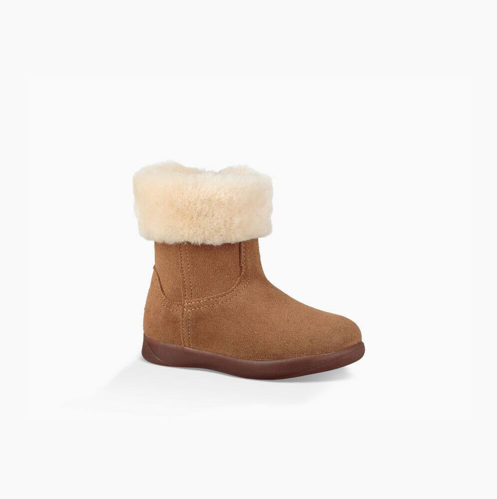 UGG Jorie II Fur Boots Kinder Braun Schweiz | CME9H7HP