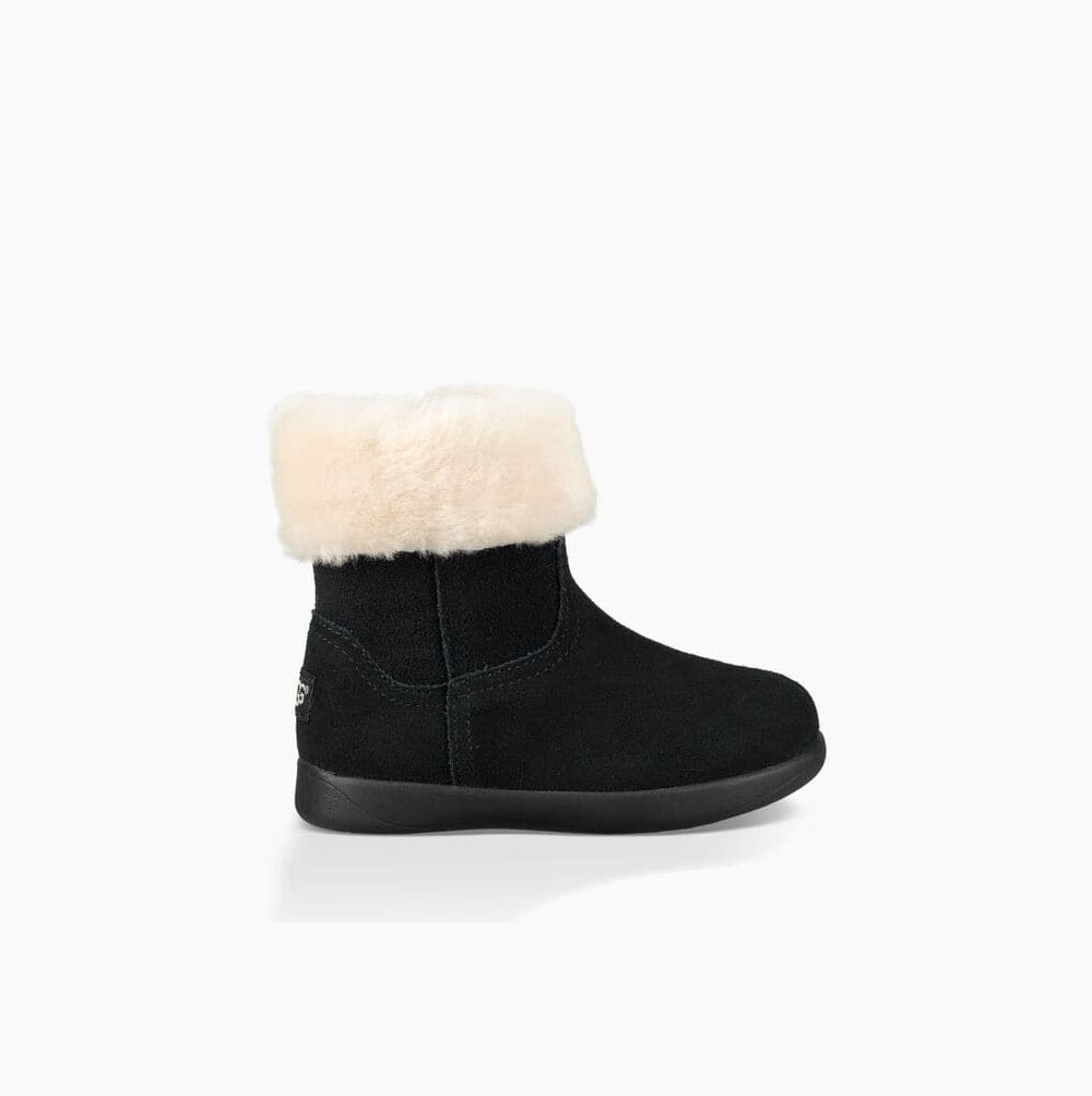 UGG Jorie II Fur Boots Kinder Schwarz Schweiz | ZDFW9RN1