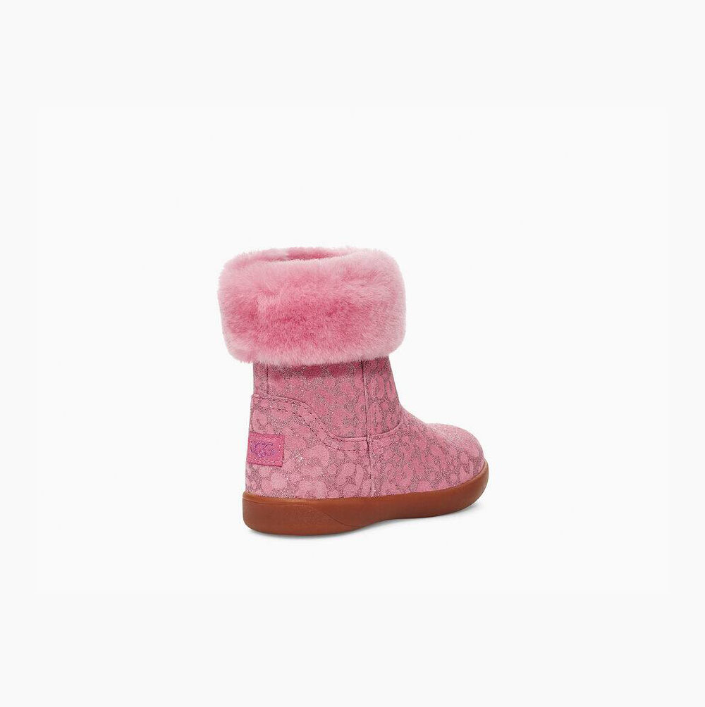 UGG Jorie II Glitter Leopard Fur Boots Kinder Rosa Schweiz | XPUUBG22