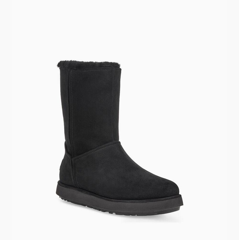 UGG Klassische BLVD Kurze Stiefel Damen Schwarz Schweiz | US8IRX4F