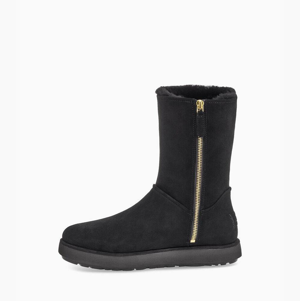 UGG Klassische BLVD Kurze Stiefel Damen Schwarz Schweiz | US8IRX4F