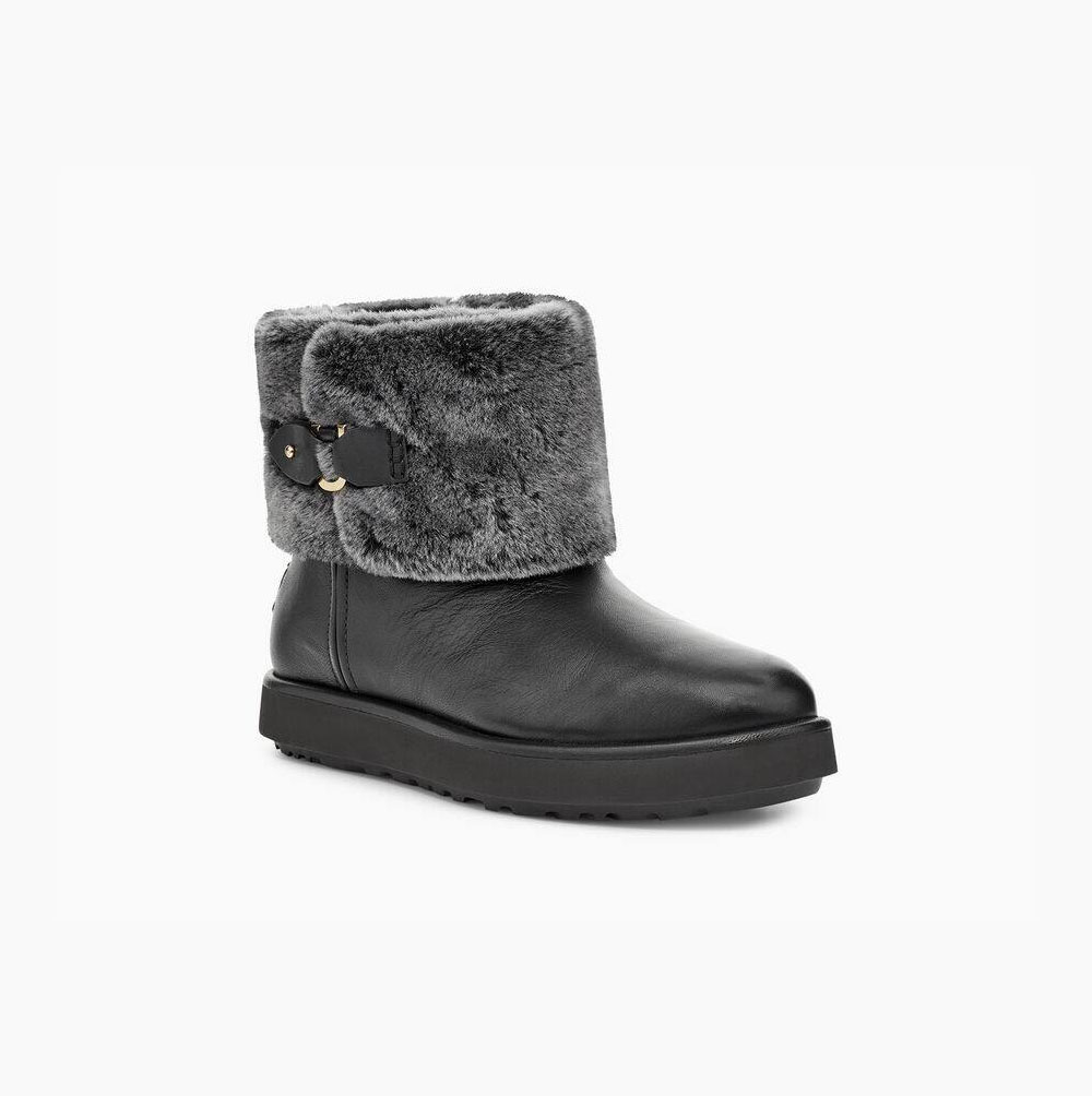 UGG Klassische Berge Mini Mini Boots Damen Schwarz Schweiz | CGCDFAGD