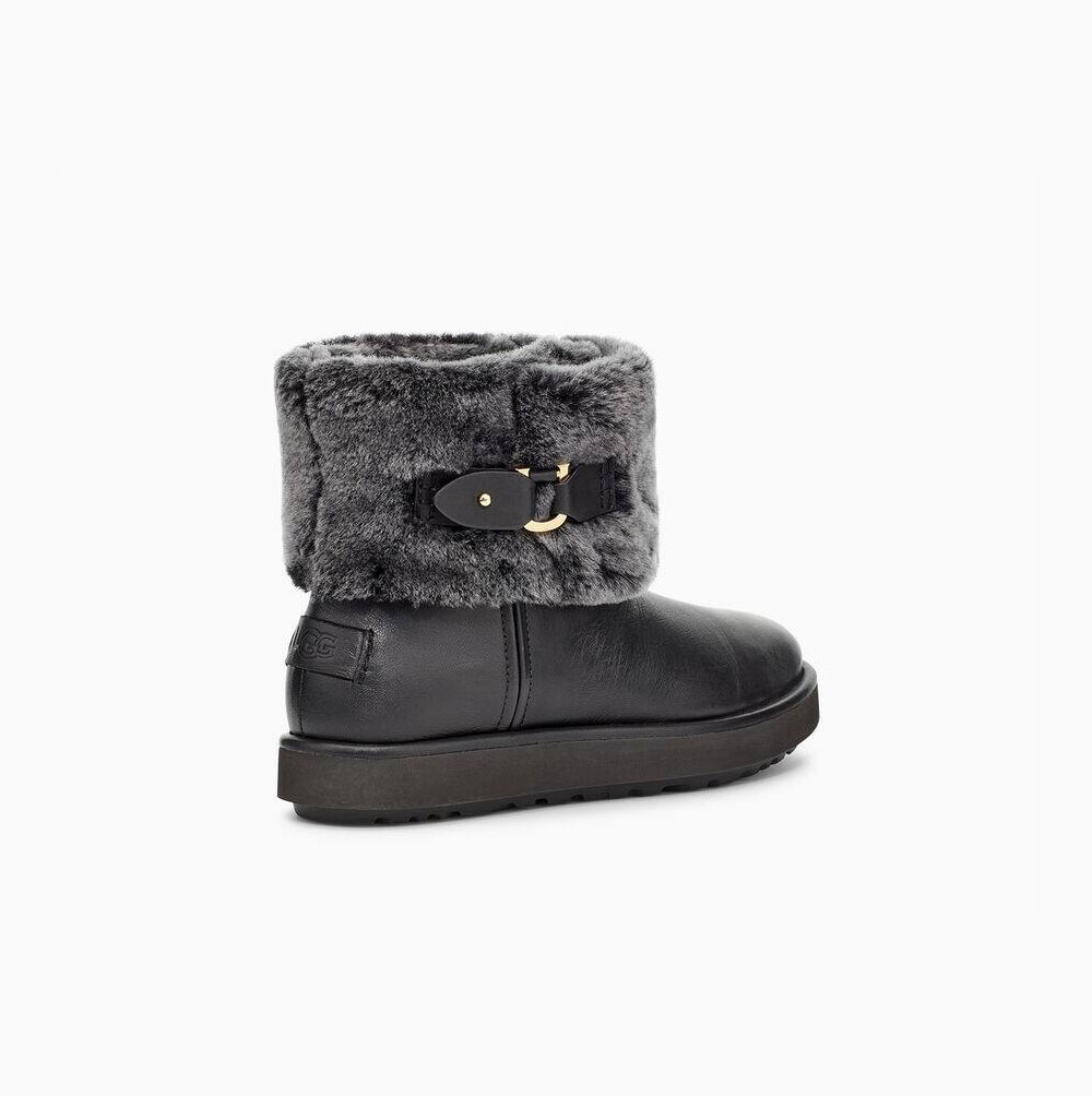 UGG Klassische Berge Mini Mini Boots Damen Schwarz Schweiz | CGCDFAGD