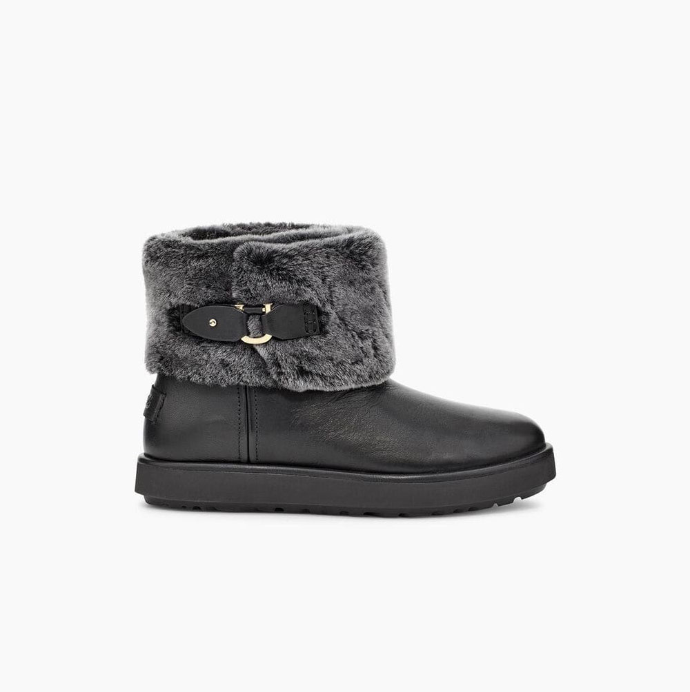 UGG Klassische Berge Mini Mini Boots Damen Schwarz Schweiz | CGCDFAGD