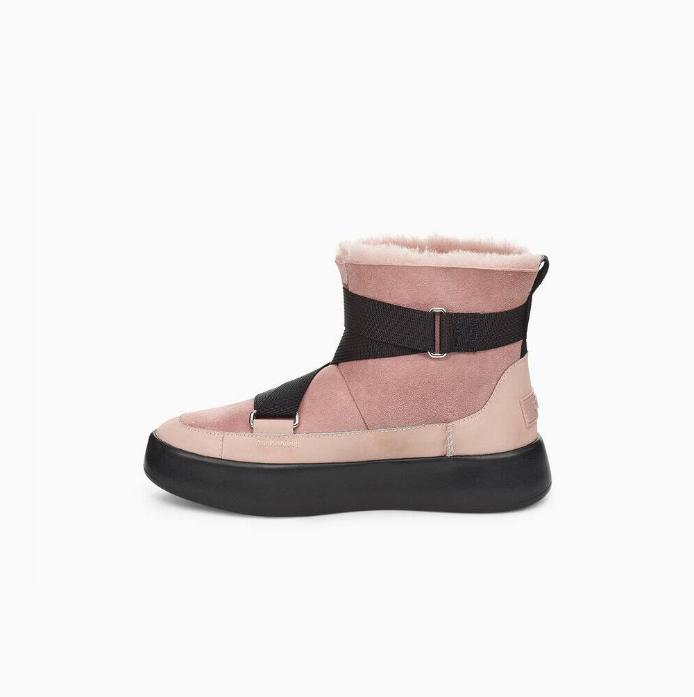 UGG Klassische Boom Schnallen Winterstiefel Damen Rosa Schweiz | 0Y86JPOF