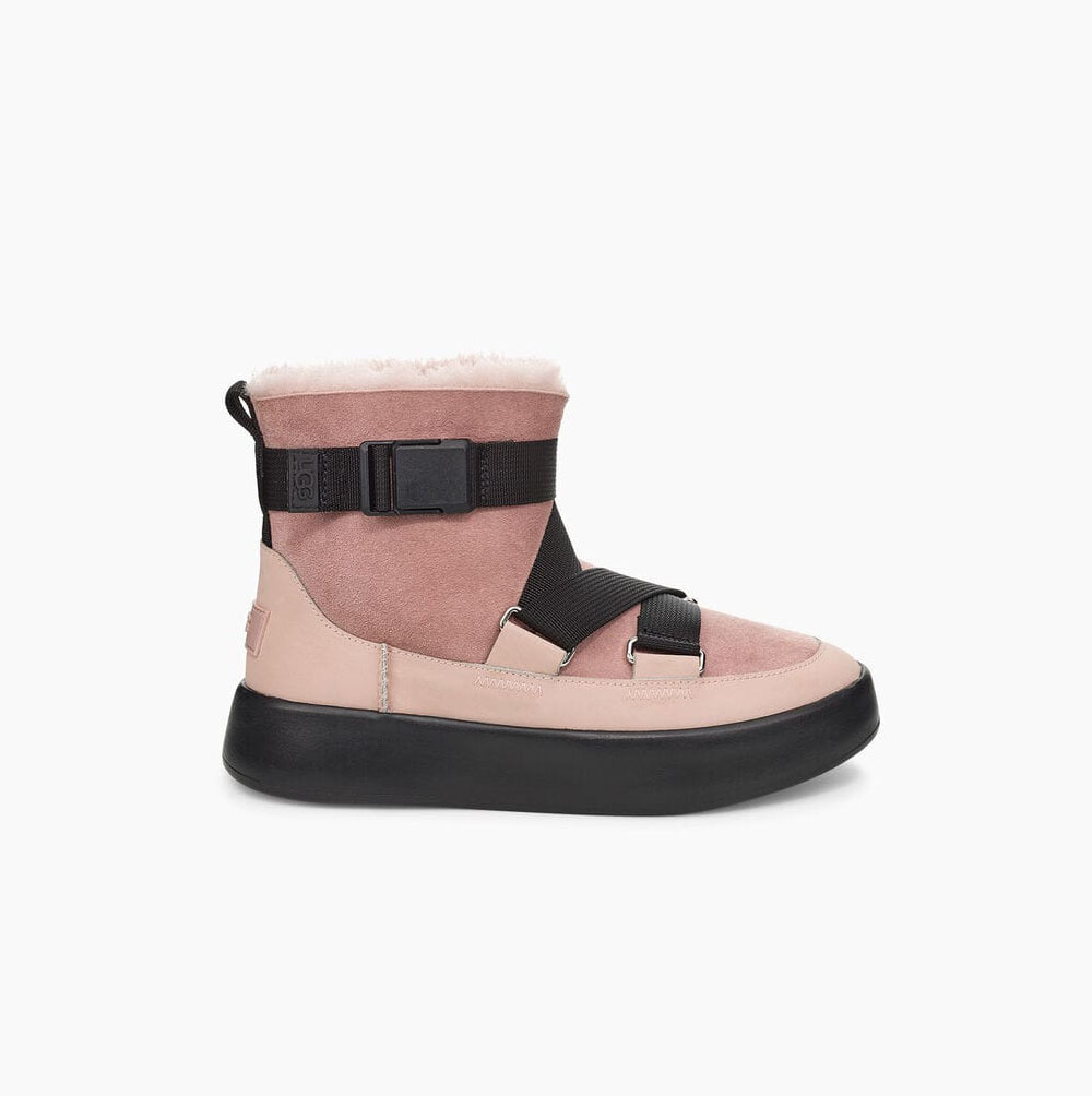 UGG Klassische Boom Schnallen Winterstiefel Damen Rosa Schweiz | 0Y86JPOF