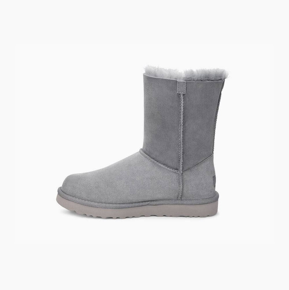 UGG Klassische Charm Kurze Stiefel Damen Grau Schweiz | V0VRBZ72