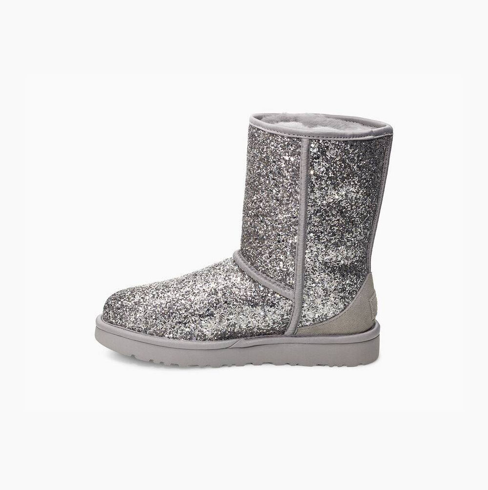 UGG Klassische Cosmos Kurze Stiefel Damen Silber Schweiz | VOWVQDQE