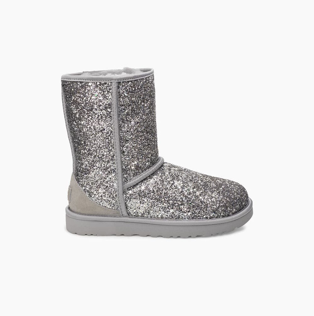 UGG Klassische Cosmos Kurze Stiefel Damen Silber Schweiz | VOWVQDQE