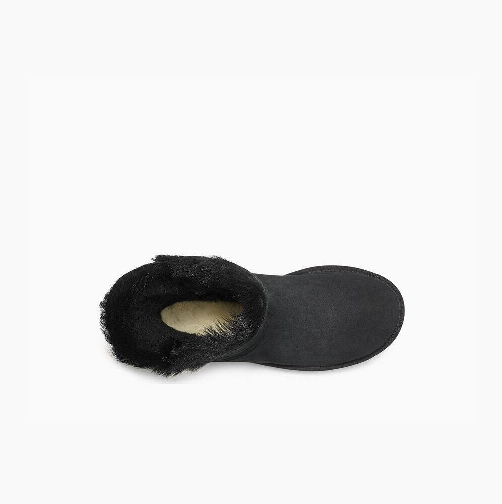 UGG Klassische Fluff High-Low Kurze Stiefel Damen Schwarz Schweiz | ALQJGQGJ