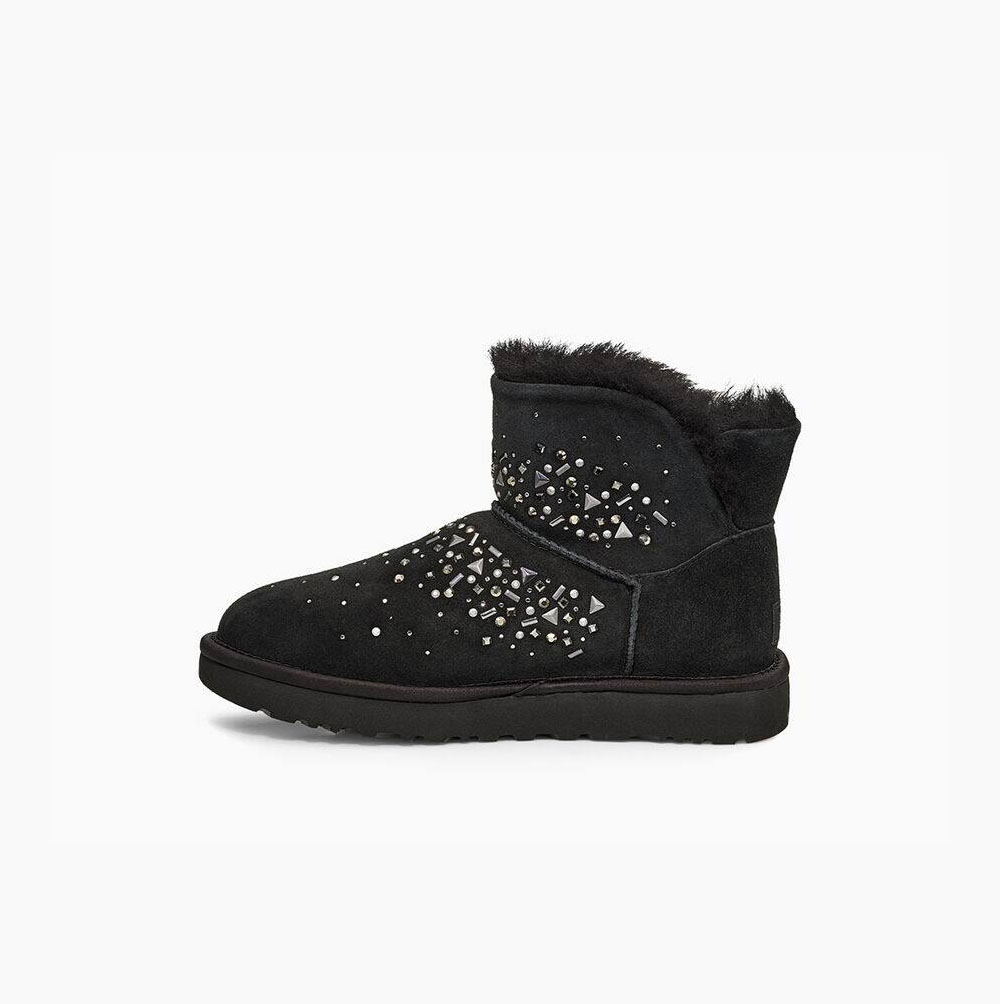 UGG Klassische Galaxy Bling Mini Mini Boots Damen Schwarz Schweiz | 3B3LRKOX