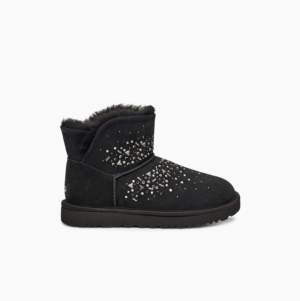 UGG Klassische Galaxy Bling Mini Mini Boots Damen Schwarz Schweiz | 3B3LRKOX