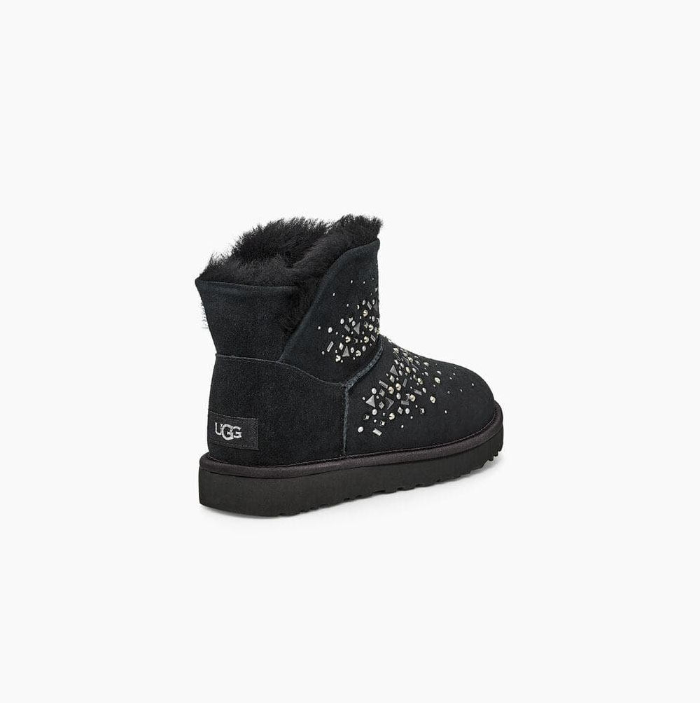 UGG Klassische Galaxy Bling Mini Mini Boots Damen Schwarz Schweiz | U9HVT0B0