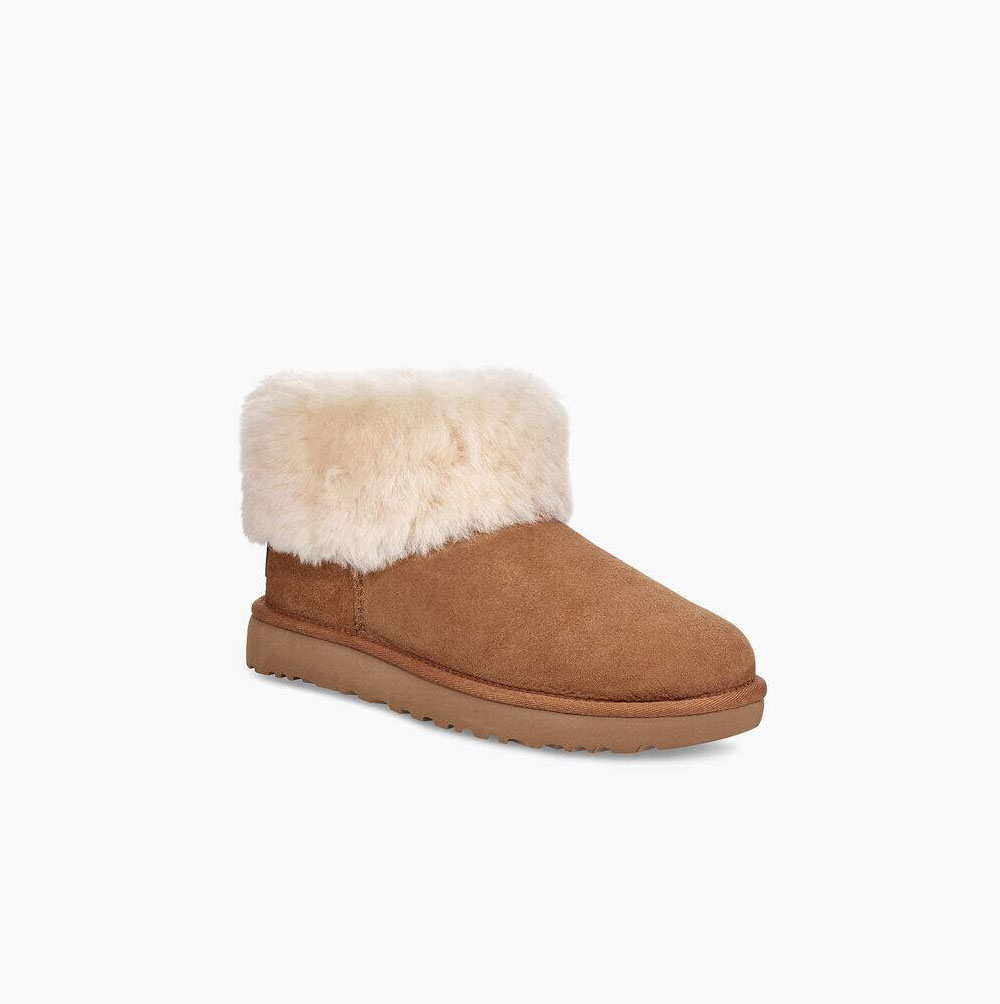 UGG Klassische Mini Fluff Classic Boots Damen Braun Schweiz | F91JGVZ0