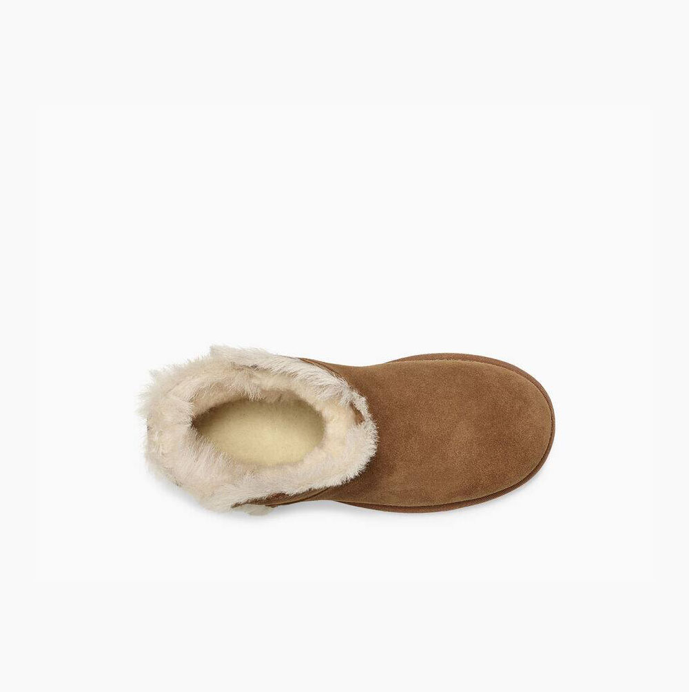 UGG Klassische Mini Fluff High-Low Classic Boots Damen Braun Schweiz | NIMWVJEY